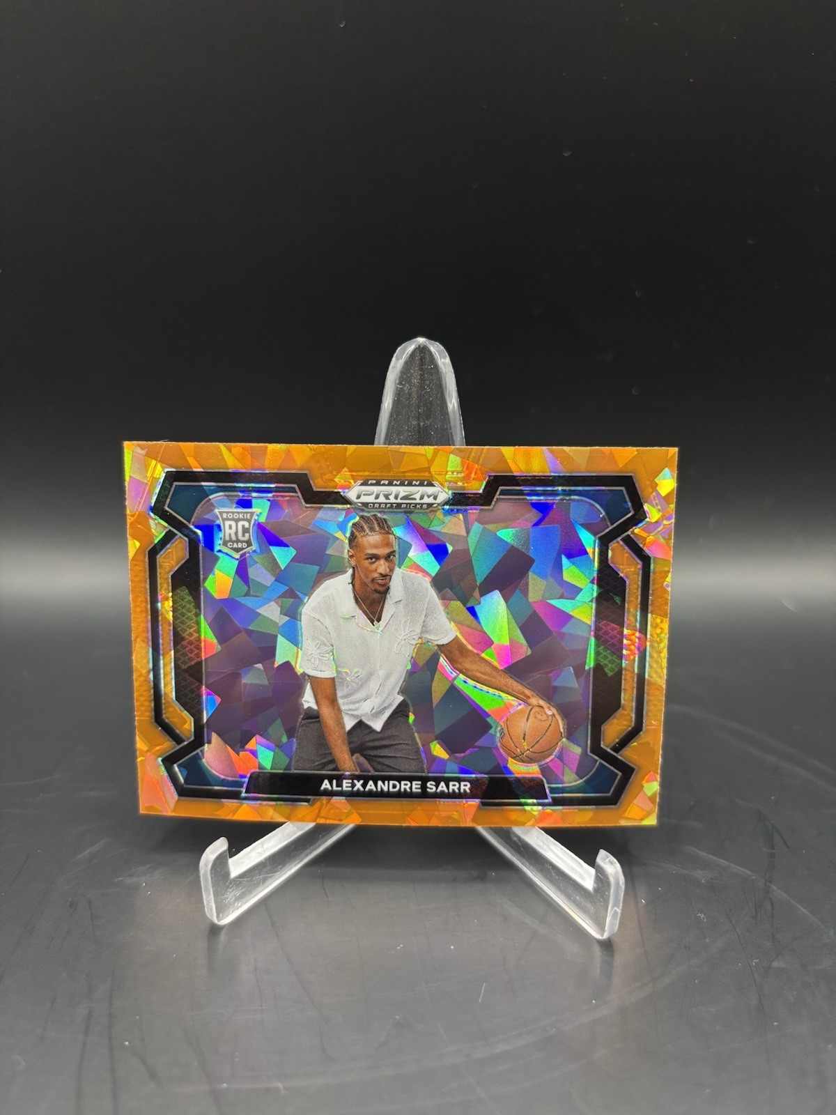 2024 Panini Prizm Draft Picks Alexandre Sarr Orange Ice Prizm Rookie #52