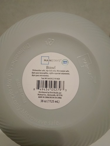 Mainstays 38 Oz Plastic Teal Cereal/Salad Bowls Set of 4 Diameter 6.75 Inches - Picture 4 of 8