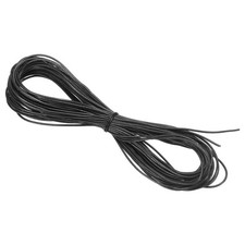 1mm Round Braided Leather Cord for Crafts Jewelry Making, Black(10 Yards)