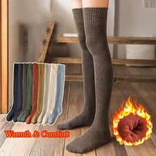 Women's Extra Long Leg Warmers-Over The Knee Cozy Knit Non-Slip Socks For Winter