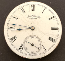 Antique 1888 Waltham Hillside 1884 Pocket Watch Movement Parts/Repair 14s 11j