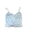 Brandy Melville White Solid Cotton Cami Spaghetti Strap Ruffle Bow One Size — photo 2