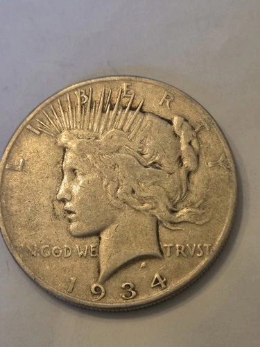 RARE Key Date 1934 S Silver Peace Dollar Fine +