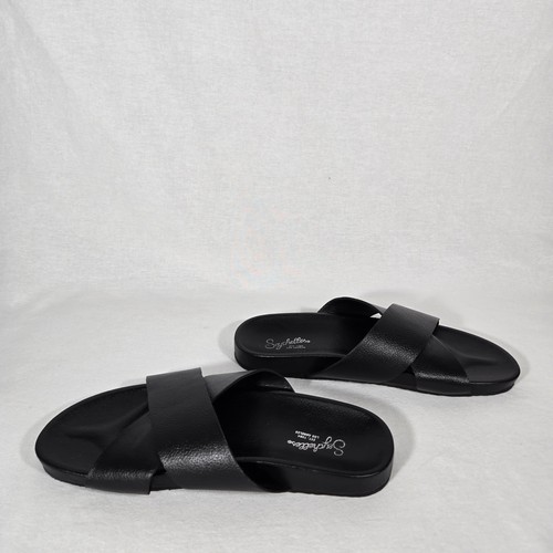 SEYCHELLES sandali donna minimalisti spensierati slides NERI in pelle taglia 9. - Foto 7 di 22