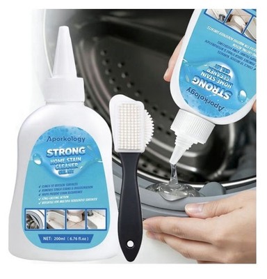 Aporkology Strong Stain Remover Gel 200ml Multi-Surface Kit w/ Brush & Gloves
