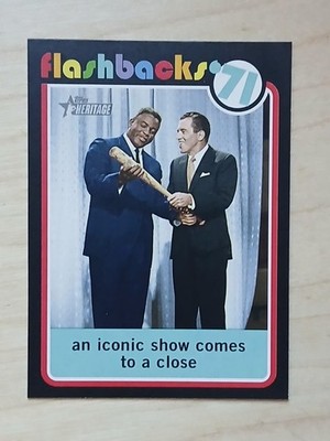 Ed Sullivan & Jackie Robinson 2020 Topps #NF-3 ''Heritage Flashbacks  71'' -HOF NM