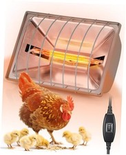 300W Dual-Mode Heat Lamp for Chickens - Long-Lasting Chicken Coop Heater 