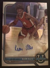 2021-22 Bowman Chrome University Keon Ellis #BCPA-KE Prospect Auto Crimson Tide