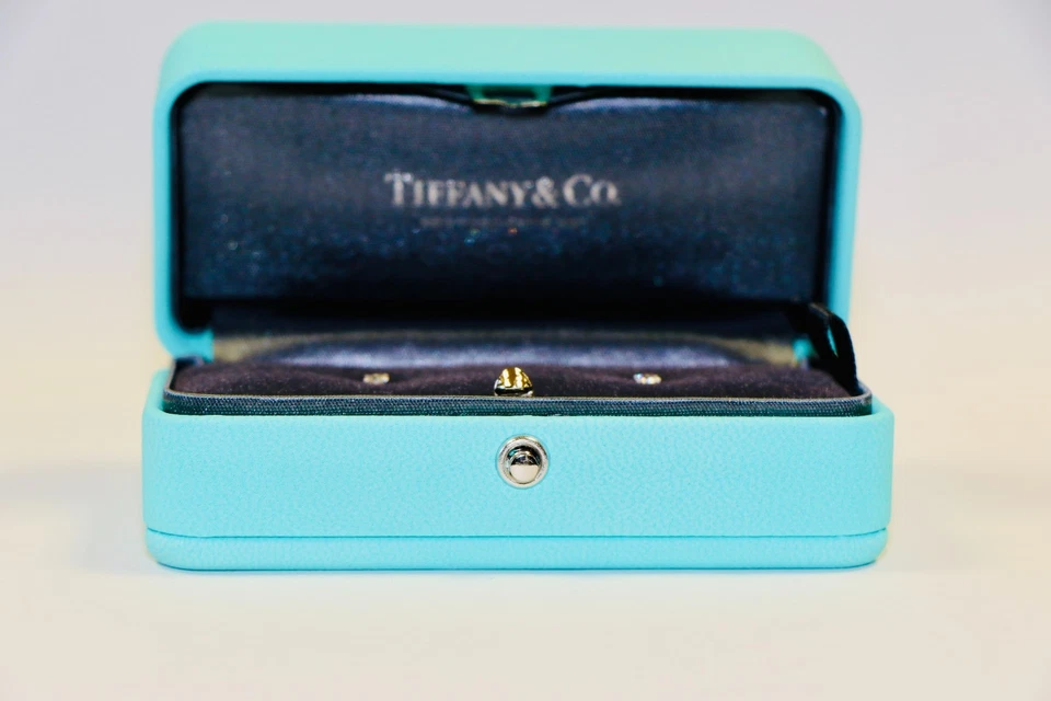 Tiffany Co Platinum 0.22ct Round Diamond Solitaire Prong Set Stud Earrings - Image 4 of 4