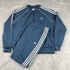 Adidas Firebird Tracksuit Jacket Pants XL Turquoise Teal Blue SST Jogger