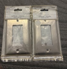 Allen Roth Simple Square Wall Plate Set Of 2 Satin Nickel Finish 3159483