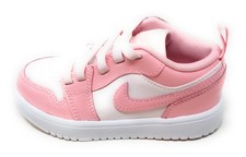 Nike Air Jordan 1 low sneaker bambina bianco rosa modello DR9748 614 con strappo