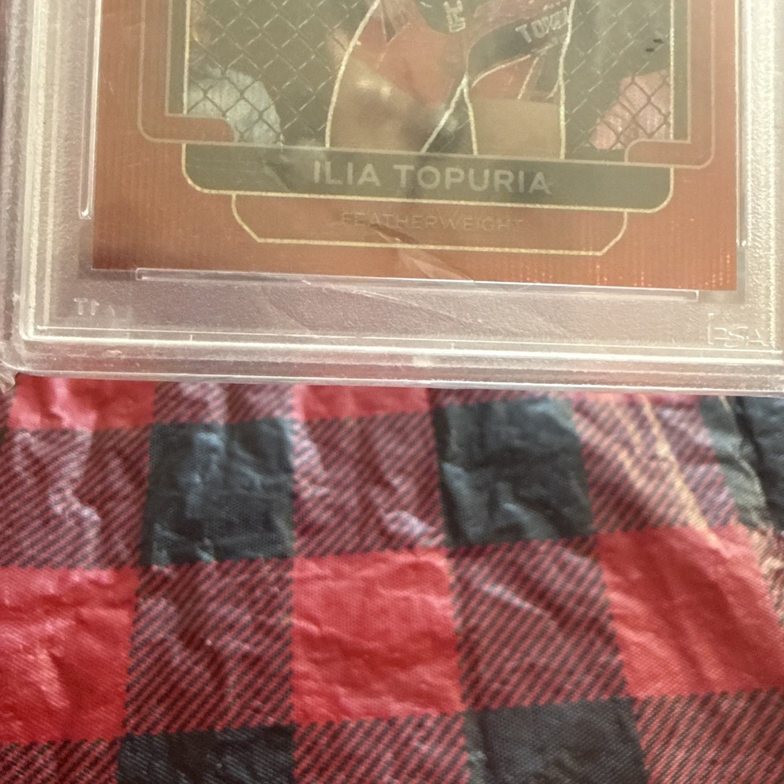 Ilia Topuria 2022 Prizm UFC Red Ruby Wave RC Rookie Card #115 PSA 9 MINT POP 1 view 3