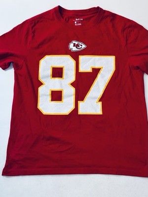 Kansas City Chiefs Travis Kelce #87 Nike Men's Red T Shirt Jersey Size Large