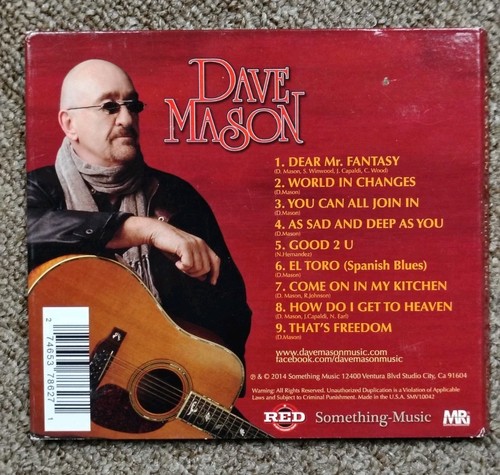 DAVE MASON Future's Past CD 2014 Contemporary Rock Classic Guitar Music - Imagen 2 de 4