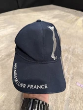 Antares Sellier France Embroidered Hat Navy Blue Strapback Adjustable RARE