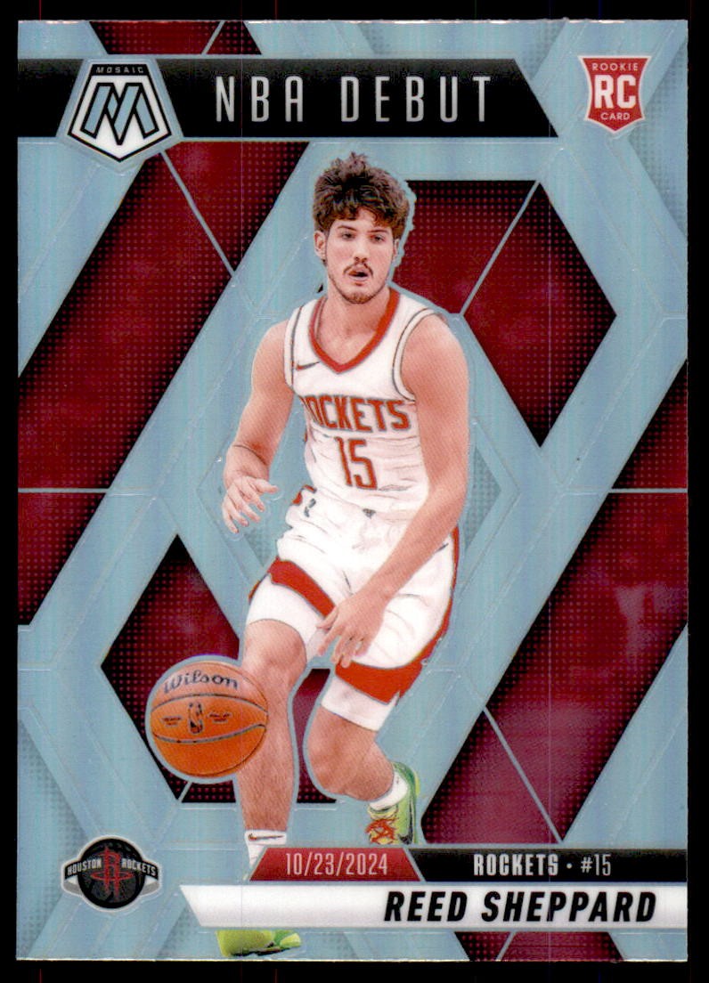 2024-25 Panini Mosaic #252 Reed Sheppard Silver Prizm