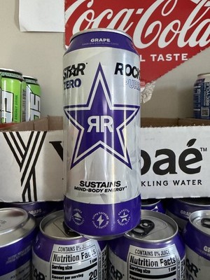 Rockstar Pure Zero Grape Energy Drink 16 Oz Cans Sugar Free (5 Pack)