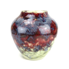 WMF Keramik Vase IKORA Gerda Conitz Entwurf Ochsenblutglasur Art Deco 17,7cm