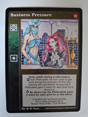 #ad Business Pressure VTES Vampire Jyhad CCG Tenth Anniversary GBP 1.30
