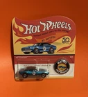 HOT WHEELS 2018 50TH ANNIVERSARY REDLINE BUTTON 1967 CHEVROLET CAMARO BLUE 3/5