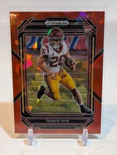 2023 Prizm Draft Picks RED CRACKED ICE #129 TRAVIS DYE TROJANS JETS ROOKIE