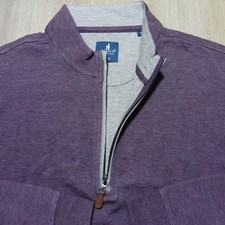 JOHNNIE-O Mens M MEDIUM SULLY PULLOVER 1/4 ZIP ROYAL PLUM PURPLE GOLF SWEATSHIRT