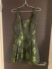 alice + olivia Green Mini Dress Size 0