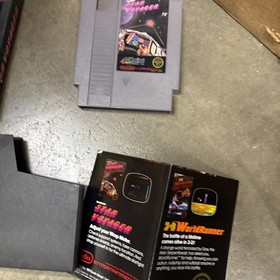 oval seal Star Voyager in box nintendo nes game Styrofoam