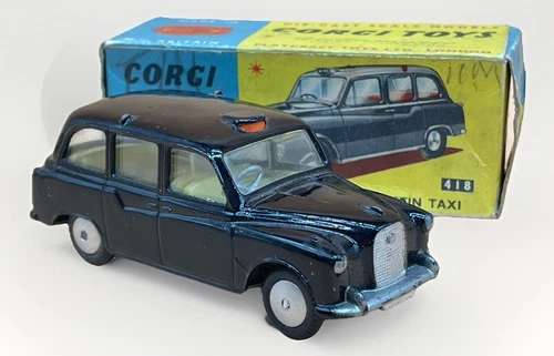 Corgi 418 Austin London Taxi Cab 1960–65 Boxed Vintage Diecast Collector Car