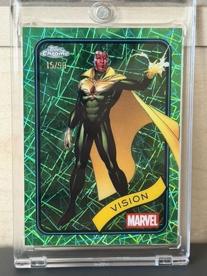 2025 Topps Chrome Marvel Vision Green Laser Refractor /99
