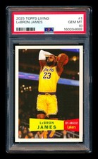 2025-26 TOPPS LIVING BASKETBALL #1 LEBRON JAMES LOS ANGELES LAKERS PSA 10 GEM!
