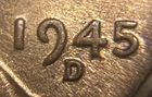 1945 D Wheat Penny Errors DDO Die Clash Uncirculated 02