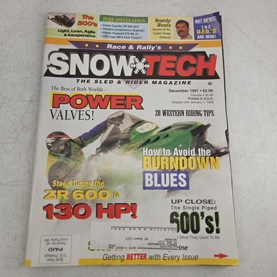 Snow Tech Magazine December 1997 Race & Rally Snowmobile Sled Rider Randy Nouis