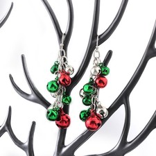 Jingle Bell Earrings Christmas Alloy Multicolor Chandelier Drop Earrings Gift