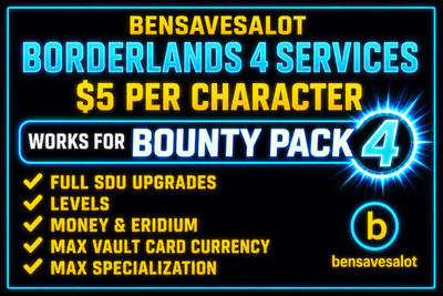 Borderlands 4   Full SDU+ max Levels +Money + Eridium + vault card + max spec