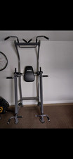 Tko Adjustable Power Tower Pull Up Dip Push Up Station W Back Pad Gray
