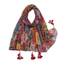 Boho Scarf for Women Lightweight Floral Printed Scarf Fall Winter Floral 38