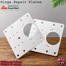 12 Kitchen Cupboard Door Hinge Repair Kit Plate and Fixing Screws Cabinet Hinges