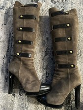 Fendi Gray Suede Knee Length  38.5 Women USED...