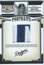 Shawn Green Dodgers 2005 Prime Patches Portraits Name Plate Patch #P13 #52/73