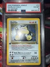 Pokemon Card Snorlax 11/64 Jungle 1st Edition Holo Rare PSA 6 EX MT