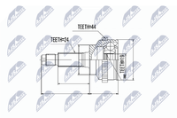 NTY Gelenksatz, Antriebswelle NPZ-MZ-014 FüR Mazda