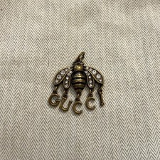 Designer Bag Charm Zipper Pull Brass Tone Bee Pendant