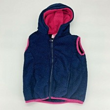 Beverly Hills Princess Girls Hooded Vest Full Zip Soft Pockets Sz XS