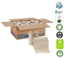 GEORGIA PACIFIC 89480 Enmotion Roll Towel Natural 10"x800' 6 Rolls 6/cs