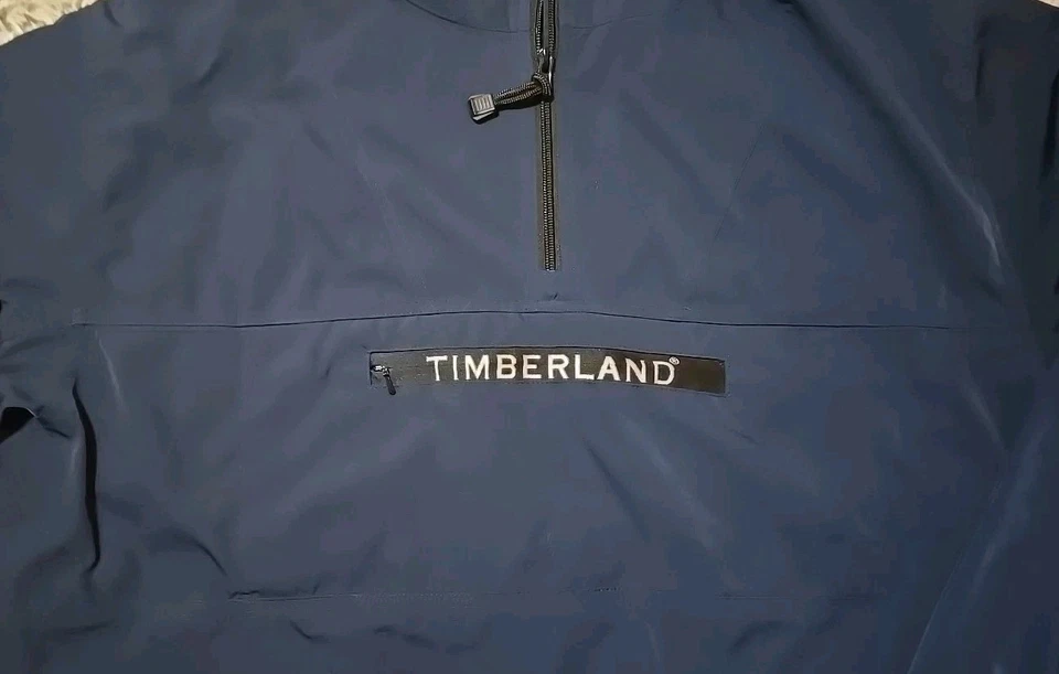 VTG Y2K Timberland Performance 1/4 Zip Anorak Jacket XL Blue Gorpcore EUC - Image 2 of 4