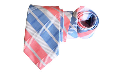 CHAPS MEN'S TIE PINK, BLUE/PLAIDS & CHECKS WIDTH: 3'' LENGTH: 57'' POLYESTER
