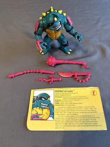 1980s TMNT Vintage Action Figure Slash NEAR COMPLETE