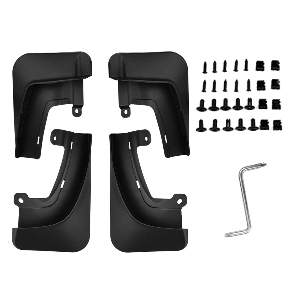 Front Rear Mudguards Mud Flap Guard Black Fit For Tesla Model X 2023-2024